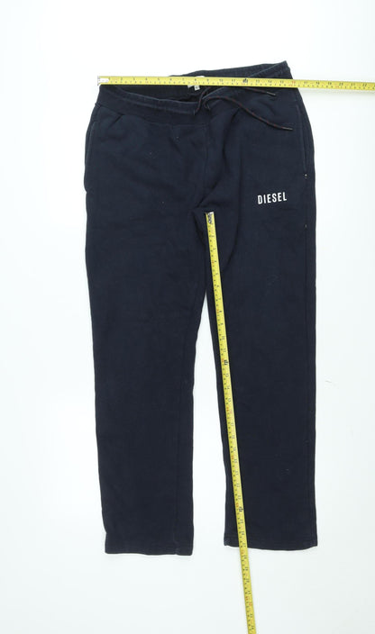 Diesel Men's Black Jogger Sweatpants L Regular Fit Activewear Trousers