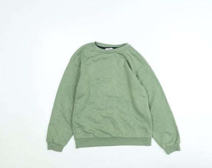 Primark Teens Green Pullover Sweatshirt 146cm Cotton Blend Casual