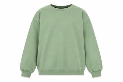 Front view of Primark Teens Green Pullover Sweatshirt 146cm Cotton Blend Casual