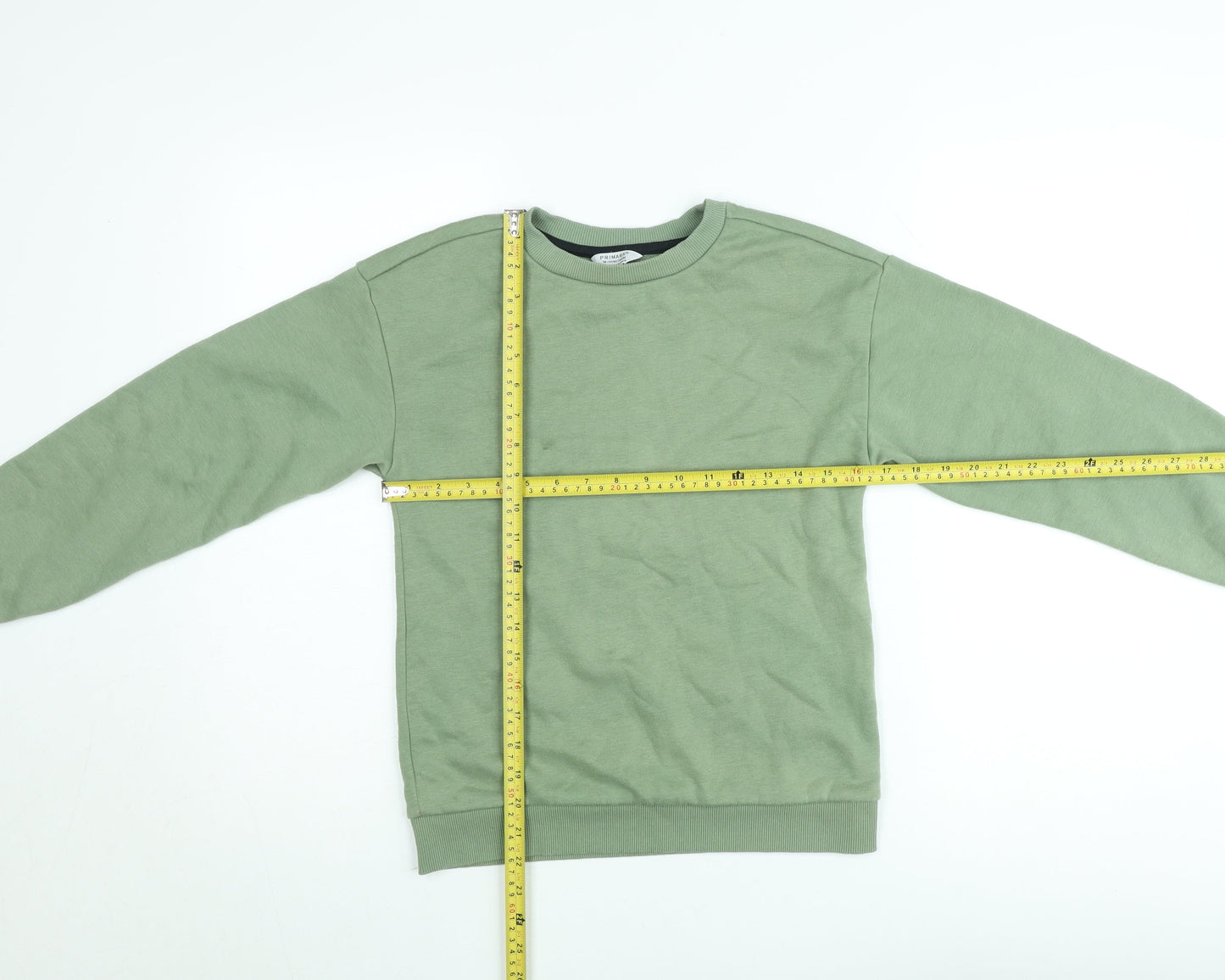 Primark Teens Green Pullover Sweatshirt 146cm Cotton Blend Casual