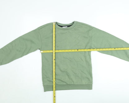 Primark Teens Green Pullover Sweatshirt 146cm Cotton Blend Casual