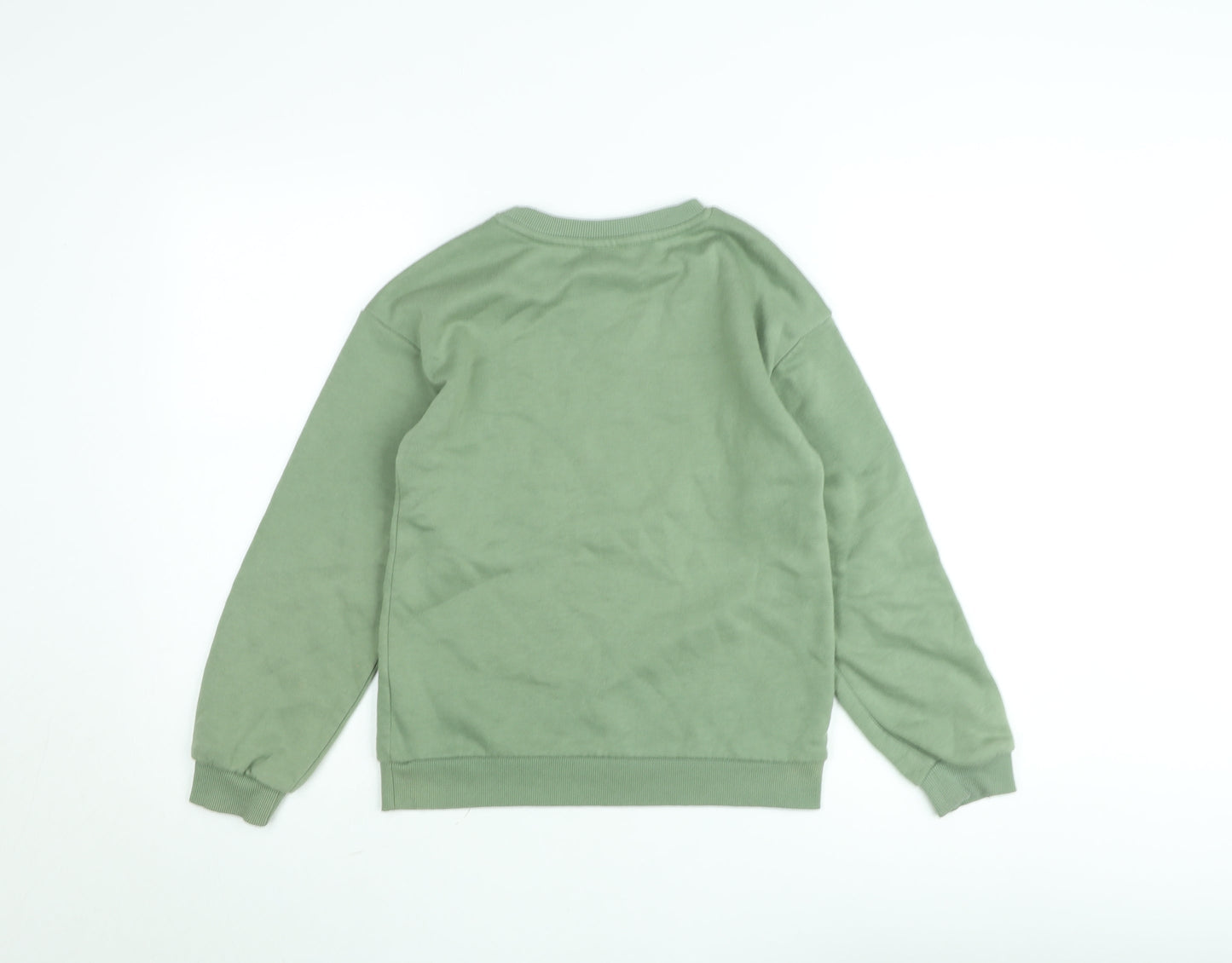 Primark Teens Green Pullover Sweatshirt 146cm Cotton Blend Casual