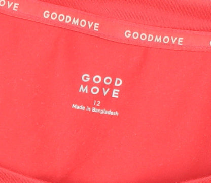 Marks and Spencer Goodmove Red Long Sleeve Stretch Top Women’s Size 12
