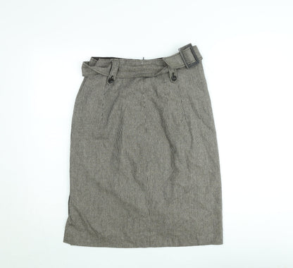 Apanage Women’s Grey Herringbone Pencil Skirt Size 10