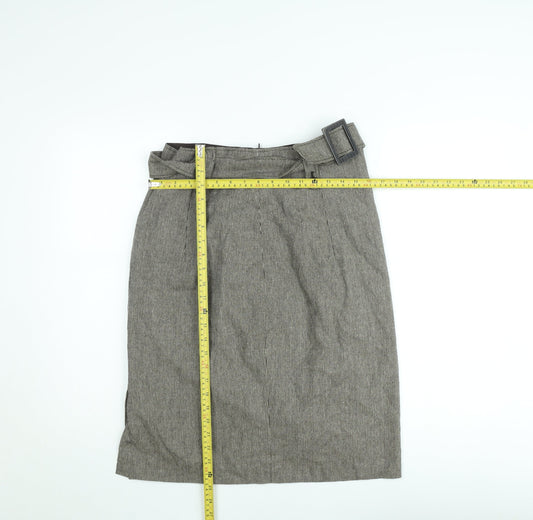 Apanage Women’s Grey Herringbone Pencil Skirt Size 10
