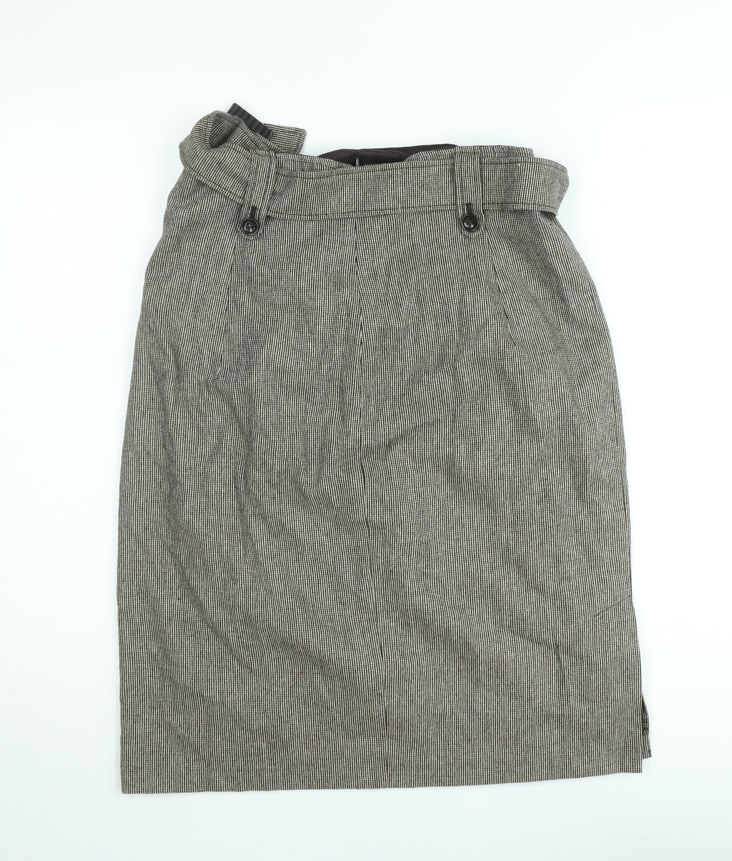Apanage Women’s Grey Herringbone Pencil Skirt Size 10