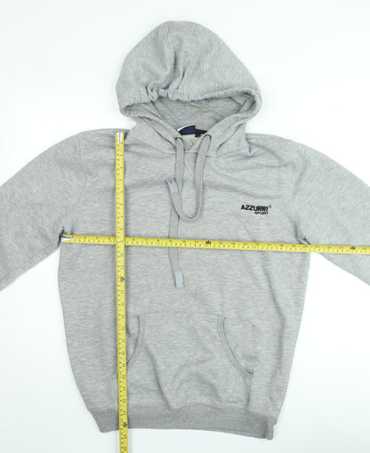 Azzurri Sport Men's Grey Pullover Hoodie Medium Fleece Regular Fit
