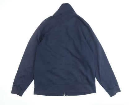 Tommy Hilfiger Men's Blue Full Zip Sweatshirt XL Embroidered Logo