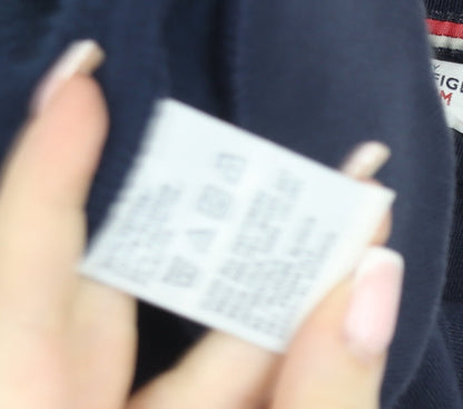 Tommy Hilfiger Men's Blue Full Zip Sweatshirt XL Embroidered Logo