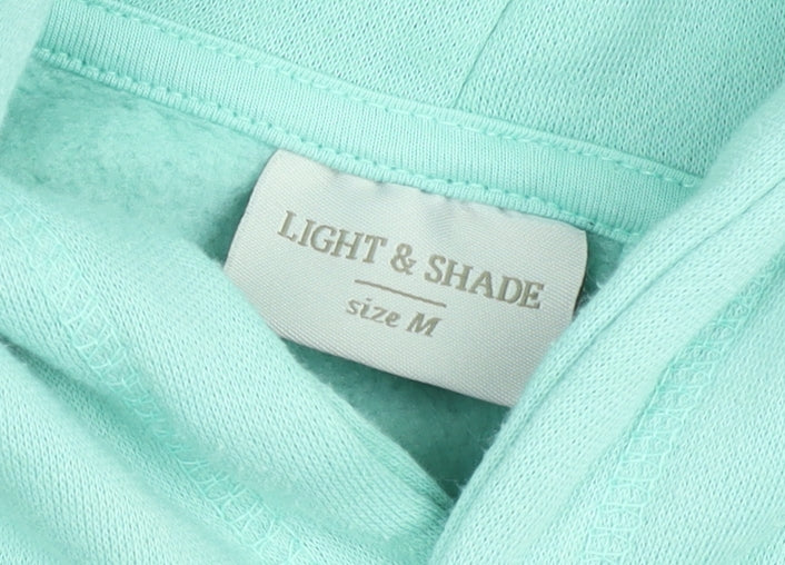 Light & Shade Women’s Green Pullover Hoodie Size M Fleece Lined