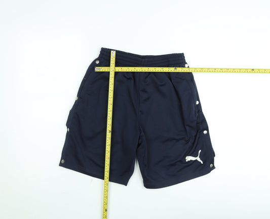 Puma Men's Blue Regular Fit Sweat Shorts Size M Elastic Waist