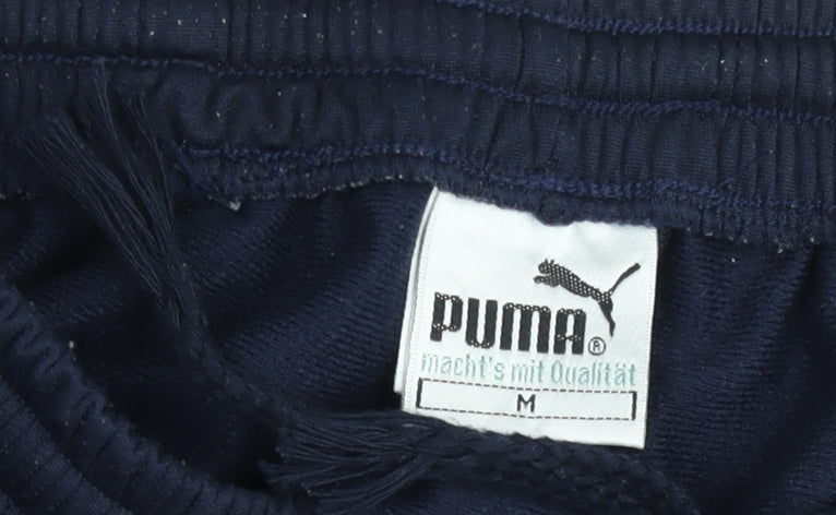 Puma Men's Blue Regular Fit Sweat Shorts Size M Elastic Waist