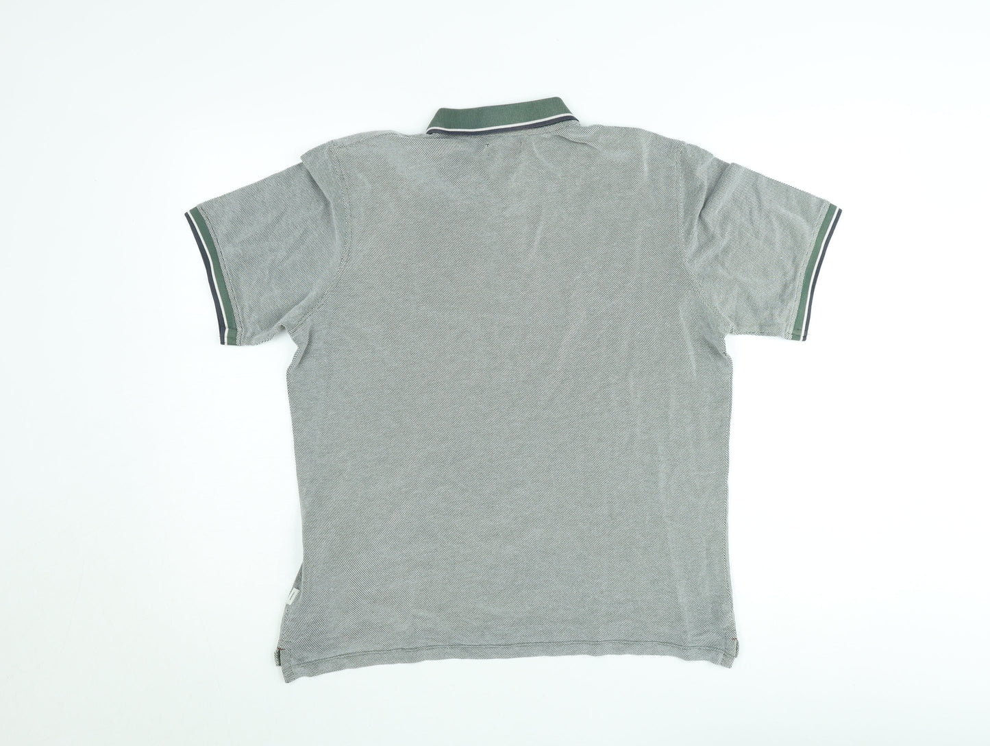 Jack & Jones Men’s Grey Collared Short Sleeve Polo Shirt Size L