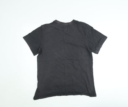 Nike Men's Black Crew Neck Short Sleeve Graphic T-Shirt M