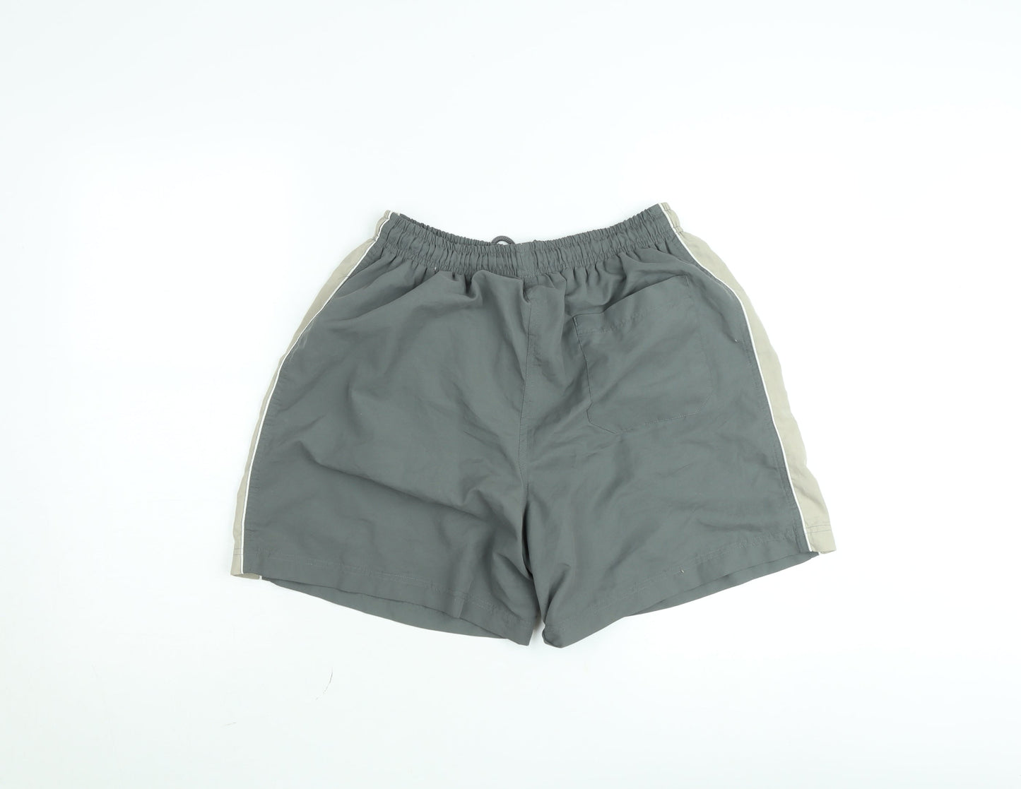 Asics Men's Grey Sports Shorts M Elastic Waist Lightweight