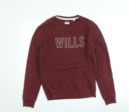Mens UK Size S Jack Wills Red Pullover Sweatshirt