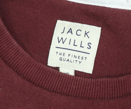 Mens UK Size S Jack Wills Red Pullover Sweatshirt