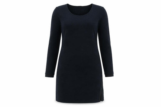 Sandwich Women Black Knit Bodycon Dress Size M Long Sleeve Scoop Neck