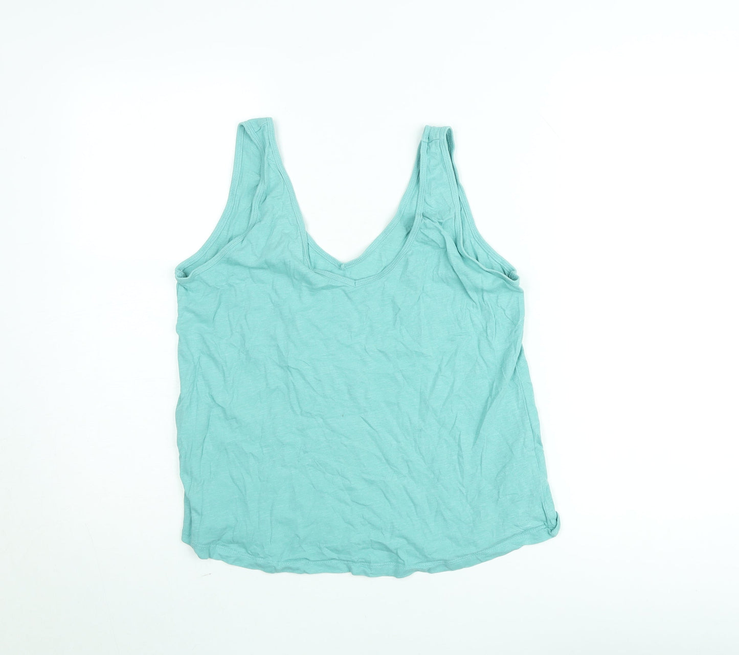 Dunnes Stores Women’s Green Cotton Relaxed Fit V-Neck Tank Top Size M