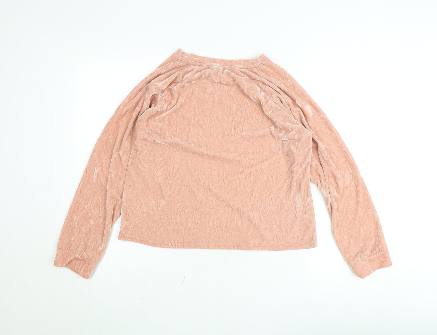 ASOS Women’s Pink Velour Long Sleeve Pullover Sweatshirt Size 8