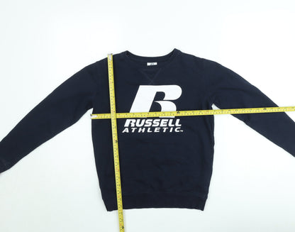 Russell Athletic Boys Blue 10-11 Years Pullover Sweatshirt