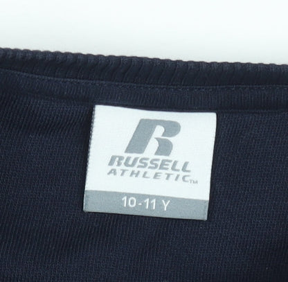 Russell Athletic Boys Blue 10-11 Years Pullover Sweatshirt