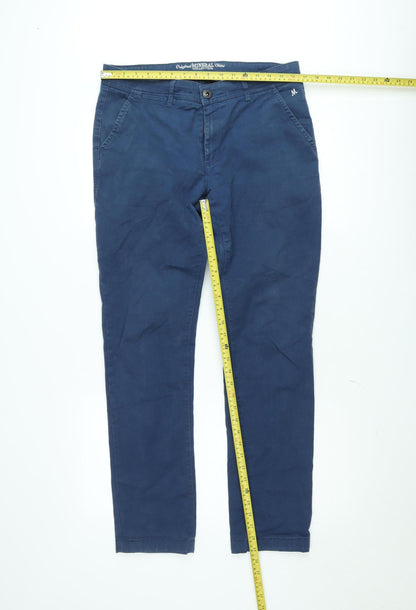 Mineral Collection Men’s Blue Slim Fit Chino Trousers - Original Mineral Collection Size M