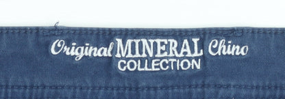 Mineral Collection Men’s Blue Slim Fit Chino Trousers - Original Mineral Collection Size M