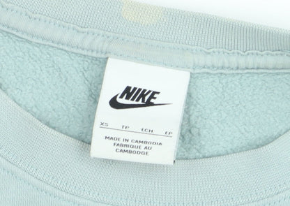Nike Women's Blue XS Pullover Sweatshirt Crew Neck Graphic Print