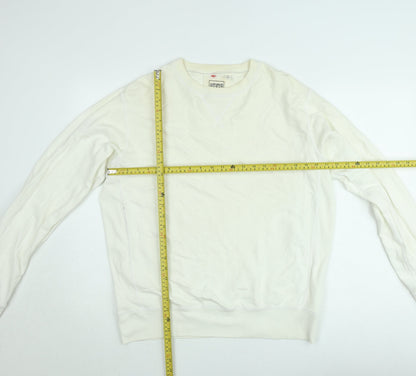 Uniqlo Womens Ivory Lightweight Pullover Sweatshirt Size L