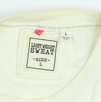 Uniqlo Womens Ivory Lightweight Pullover Sweatshirt Size L