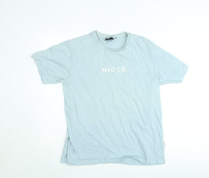 NICCE Men’s Blue Cotton Crew Neck Short Sleeve T-Shirt Size S