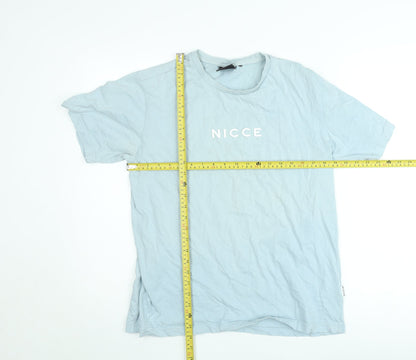 NICCE Men’s Blue Cotton Crew Neck Short Sleeve T-Shirt Size S