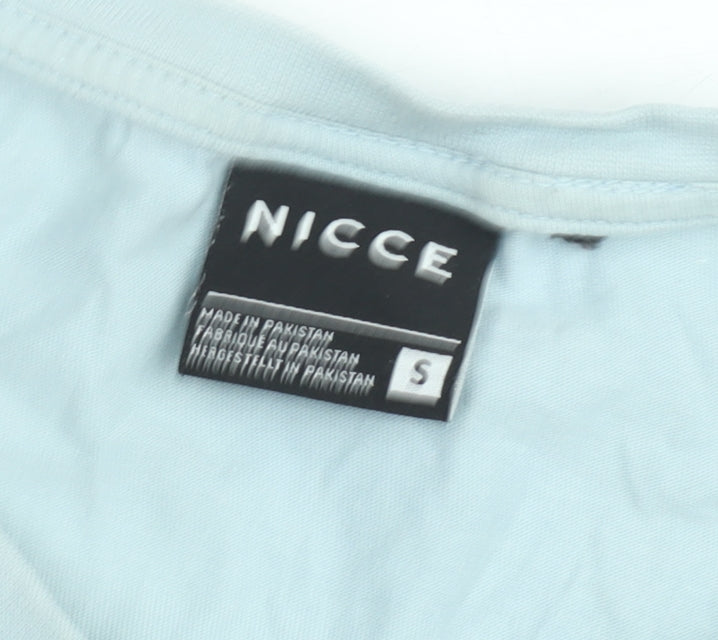 NICCE Men’s Blue Cotton Crew Neck Short Sleeve T-Shirt Size S