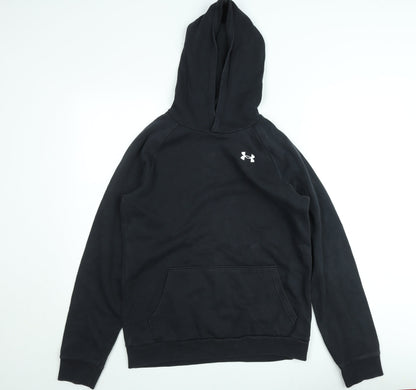 Under Armour Teens Black Pullover Hoodie L Fleece Sportswear