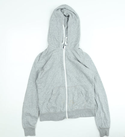 Nike Boys Grey Full Zip Fleece Hoodie Size S - Casual Sportswear