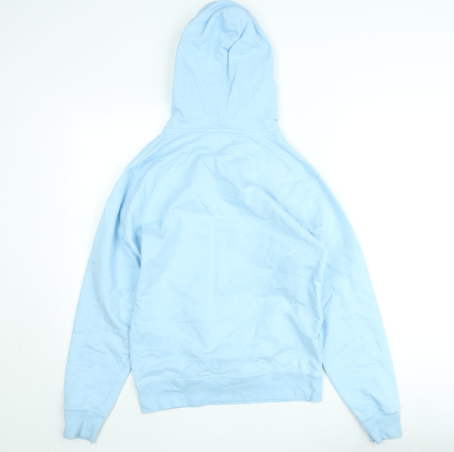 GeorgeNotFound Light Blue Women's Hoodie Small Pullover Cotton Blend