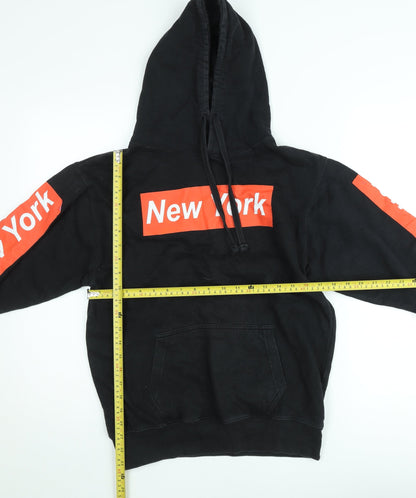 Popular Apparel Men's Black New York Hoodie Size S Pullover Fleece