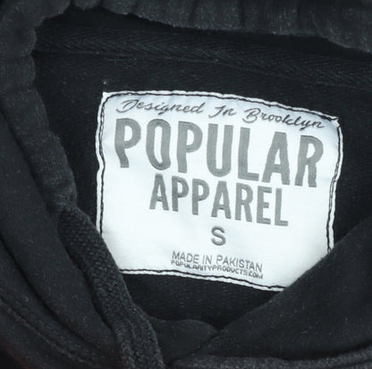 Popular Apparel Men's Black New York Hoodie Size S Pullover Fleece