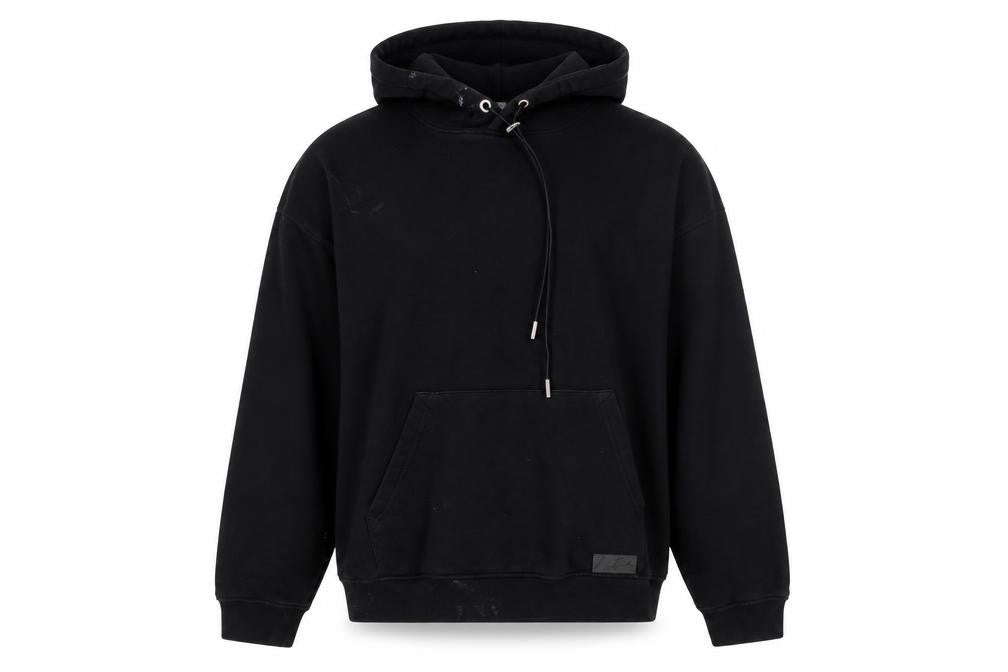 Couture Men’s Black Pullover Hoodie Size L Cotton Logo Sweatshirt