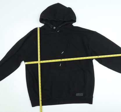 Couture Men’s Black Pullover Hoodie Size L Cotton Logo Sweatshirt