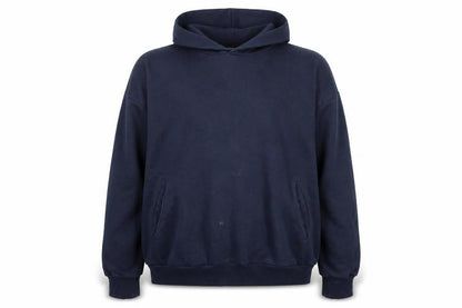 Bravian Men’s Navy Blue Pullover Hoodie L Cotton Graphic Logo