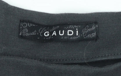 Gaudi Womens Black Bodycon Short Dress Size M Long Sleeve Formal