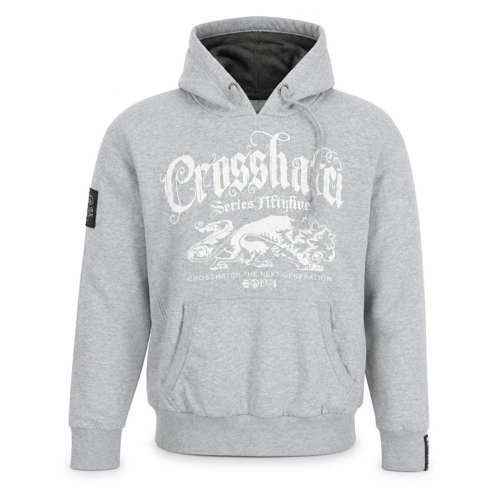 Crosshatch Grey Graphic Pullover Hoodie Womens Large