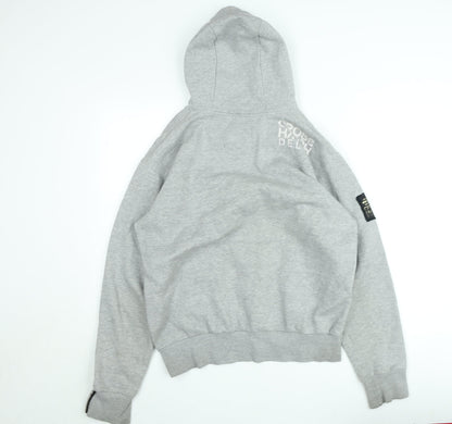 Crosshatch Grey Graphic Pullover Hoodie Womens Large