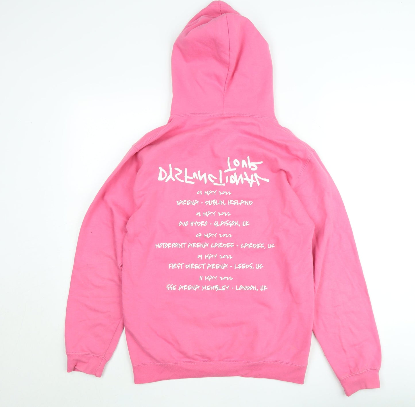 Just Hoods Women’s Pink Pullover Hoodie Anne-Marie Tour Small