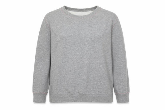 Front view of French Connection Women Grey XL Cotton Crew Neck Sweatshirt