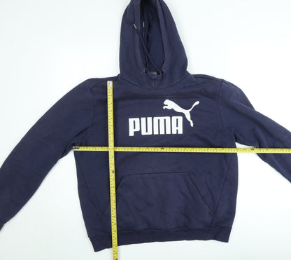 Mens UK Size M PUMA Blue Pullover Hoodie