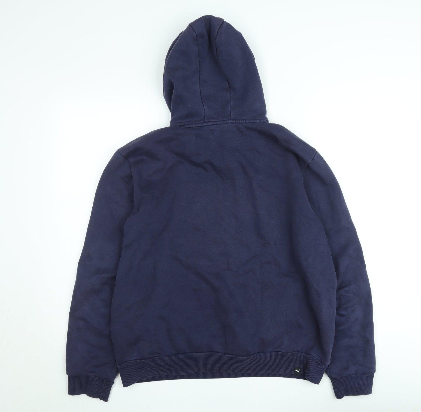 Mens UK Size M PUMA Blue Pullover Hoodie