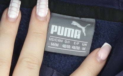 Mens UK Size M PUMA Blue Pullover Hoodie